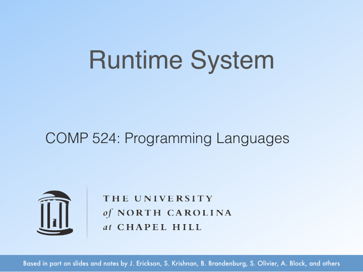 runtime system