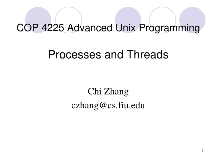 processes and threads