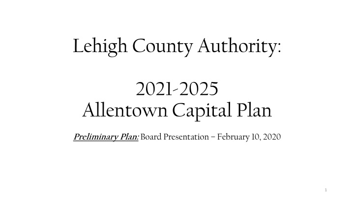 allentown capital plan
