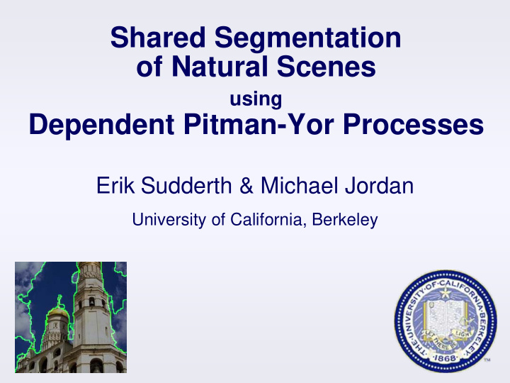 shared segmentation of natural scenes