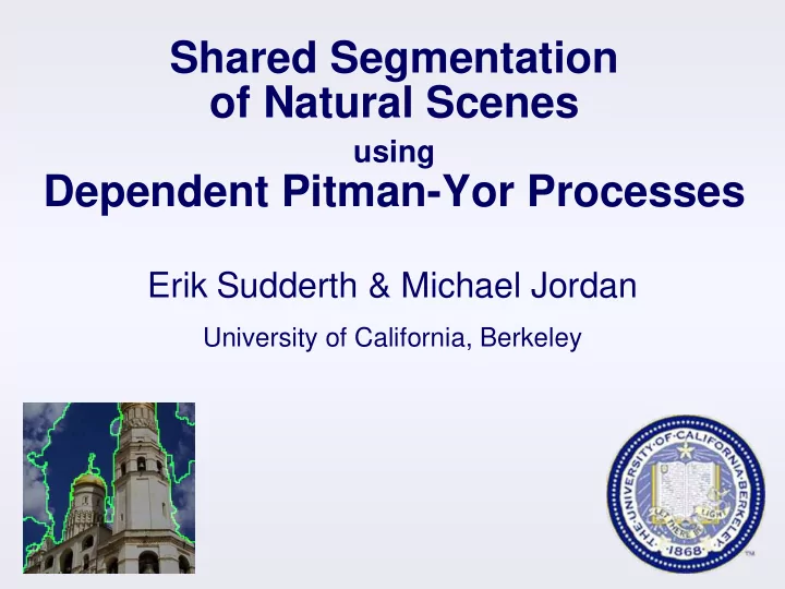 shared segmentation of natural scenes
