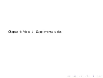 Chapter 4: Video 1 - Supplemental slides  The Autoregressive Model  Autoregressive (AR) processes