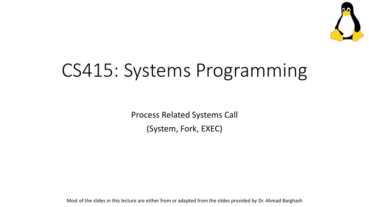 cs415 systems programming