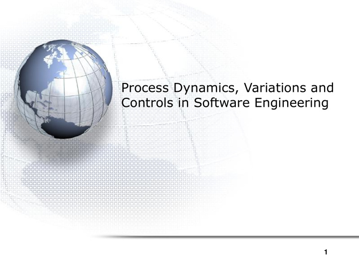 process dynamics variations and controls in software