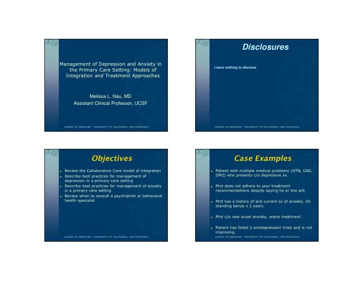 disclosures