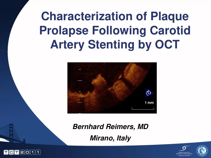 prolapse following carotid