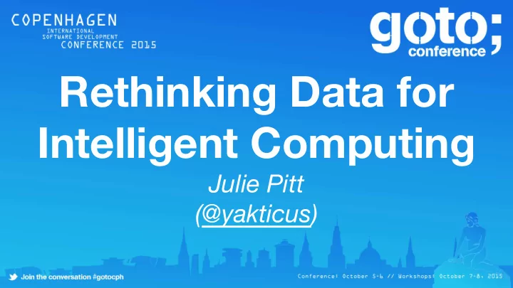 rethinking data for intelligent computing