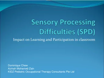 Impact on Learning and Participation in classroom  Dominique Chew  Azmah Mohamed Zain  KIDZ
