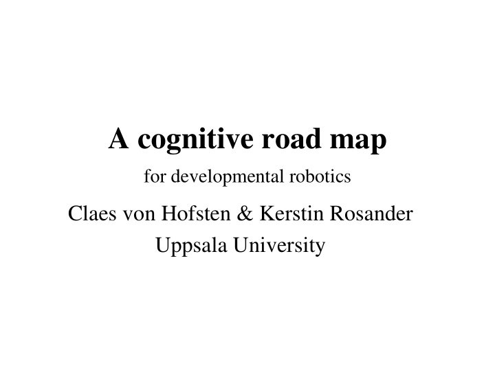 a cognitive road map