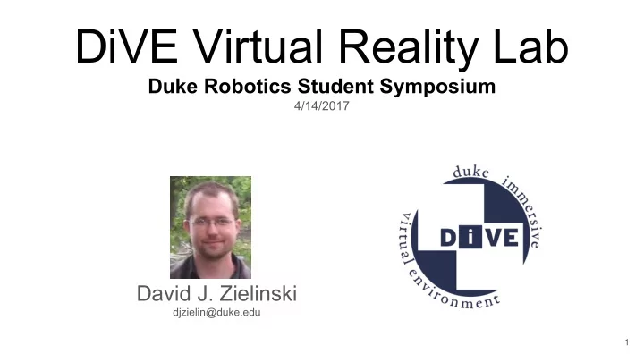dive virtual reality lab