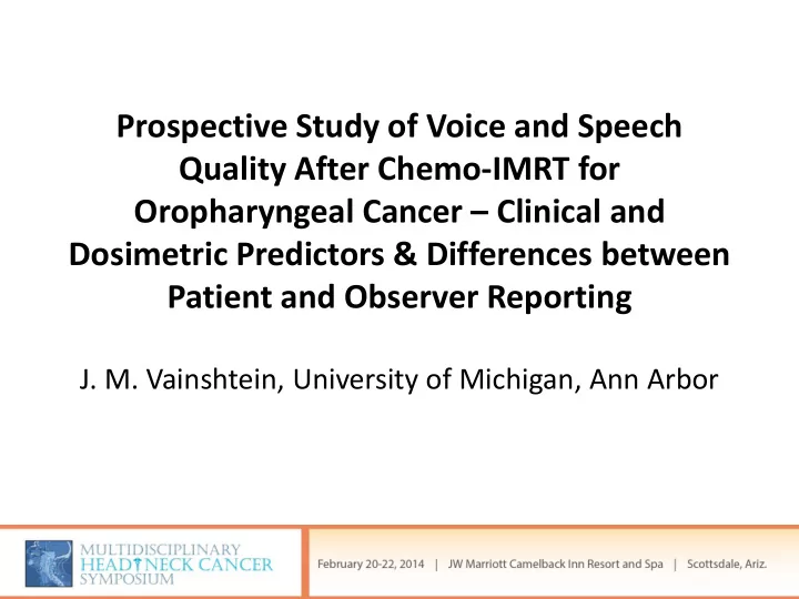 quality after chemo imrt for