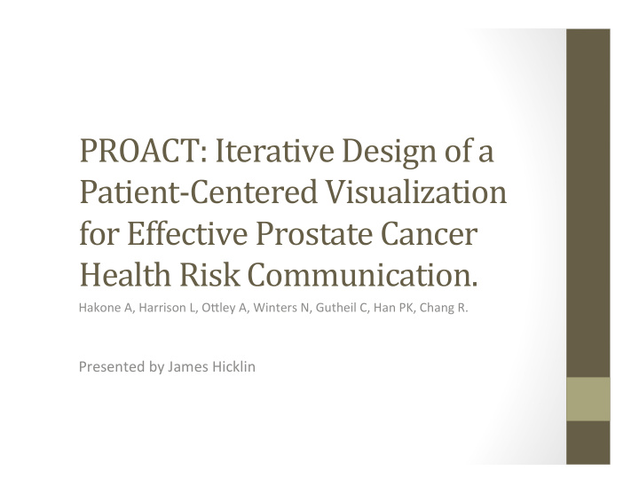 proact iterative design of a patient centered