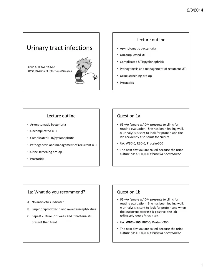 urinary tract infections