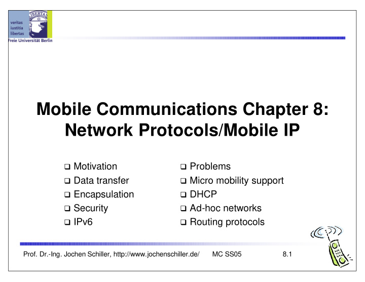 mobile communications chapter 8 network protocols mobile