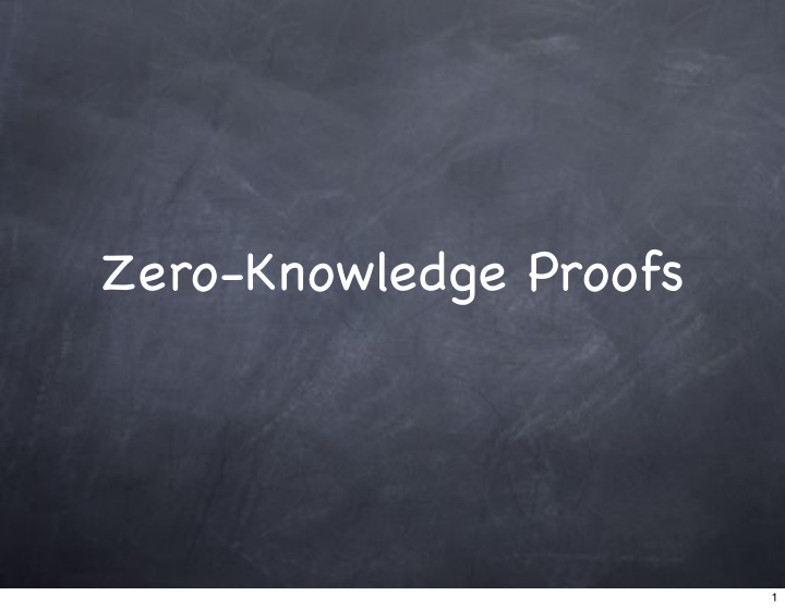 zero knowledge proofs