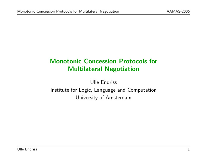 monotonic concession protocols for multilateral