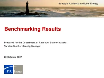 Benchmarking Results  Prepared for the Department of Revenue, State of Alaska  Torsten