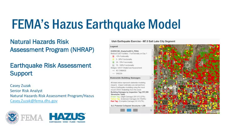 fema s hazus earthquake model