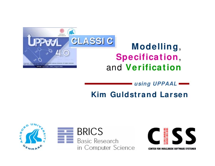 classi c classi c classi c modelling specification and