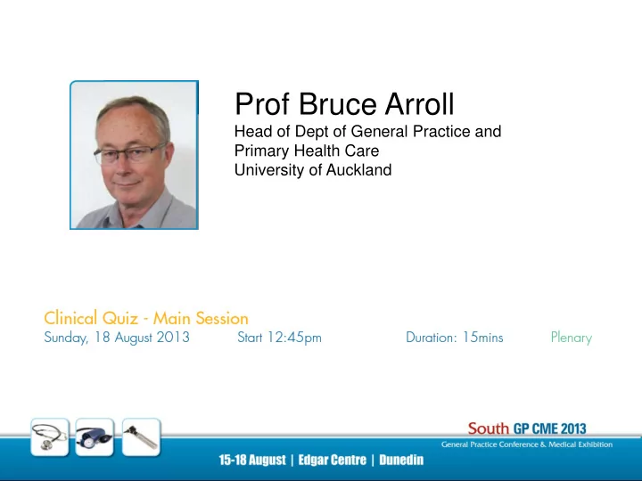 prof bruce arroll
