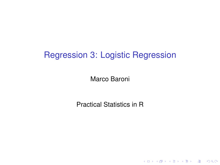 regression 3 logistic regression