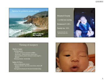 12/5/2015  Options for pediatric ptosis repair  Olmsted County  1 in 842 live births  Unilateral