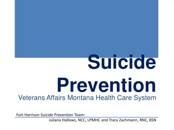 suicide prevention
