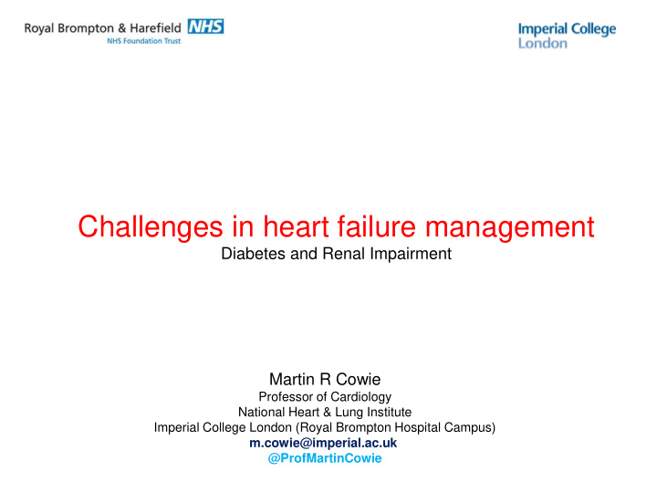challenges in heart failure management