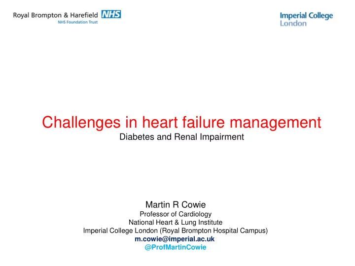 challenges in heart failure management