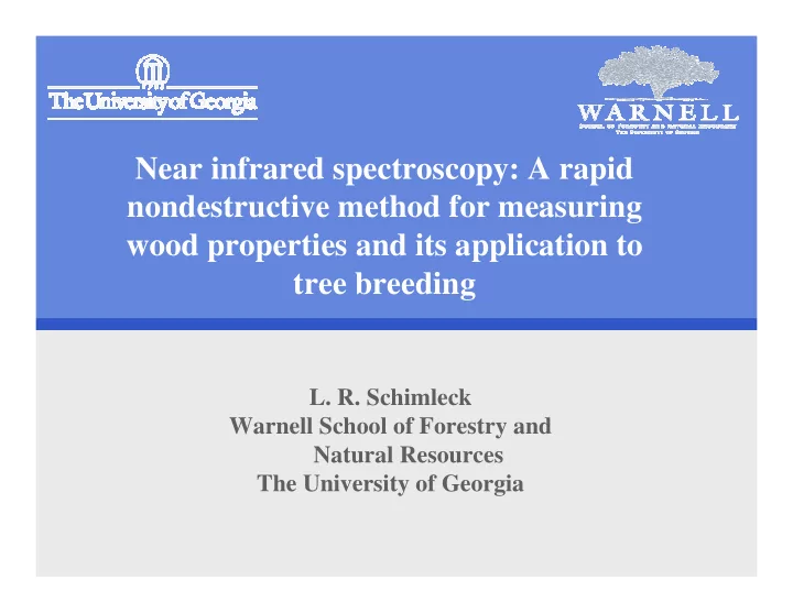 near infrared spectroscopy a rapid nondestructive method