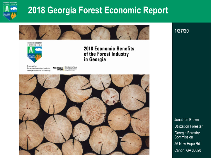 2018 georgia forest economic report