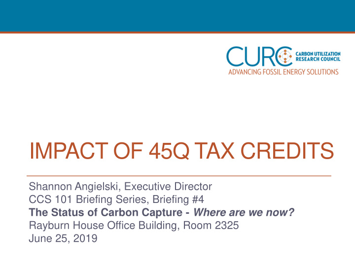 impact of 45q tax credits