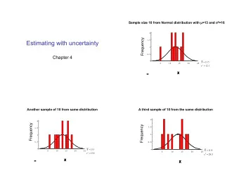 Estimating with uncertainty  1  0.5  Chapter 4 X = 13.5  5  10  15  20  25 s 2 = 12.1  _  X