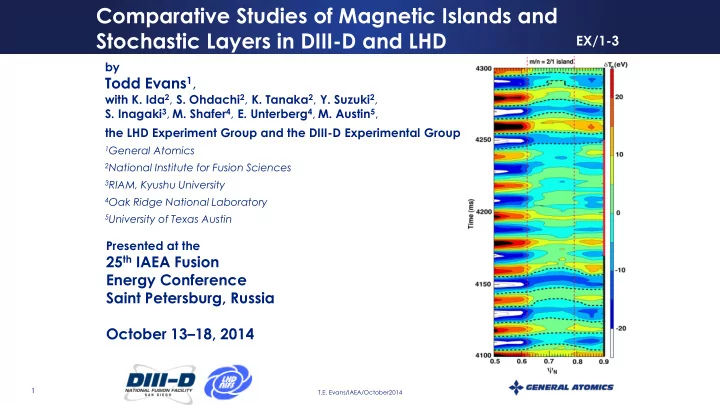 stochastic layers in diii d and lhd