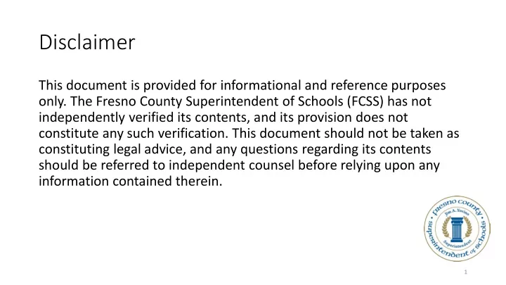 disclaimer