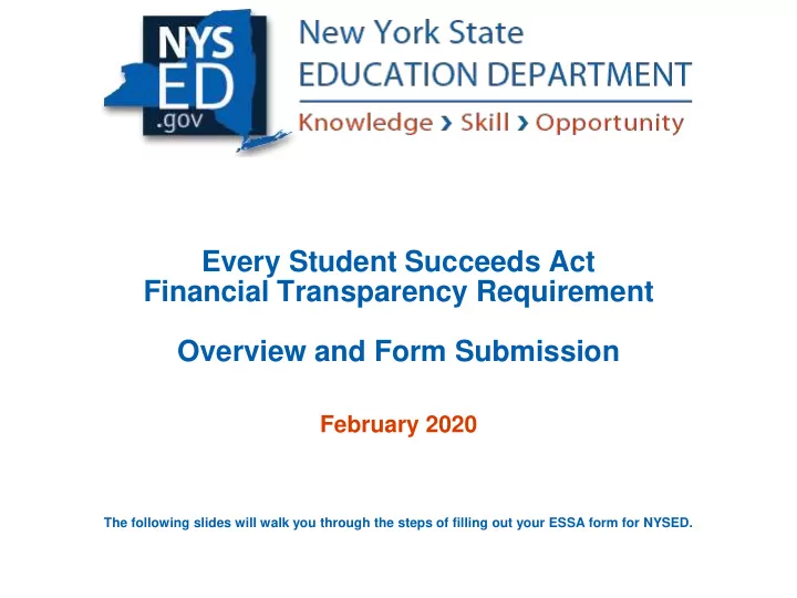 financial transparency requirement