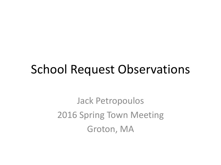 school request observations