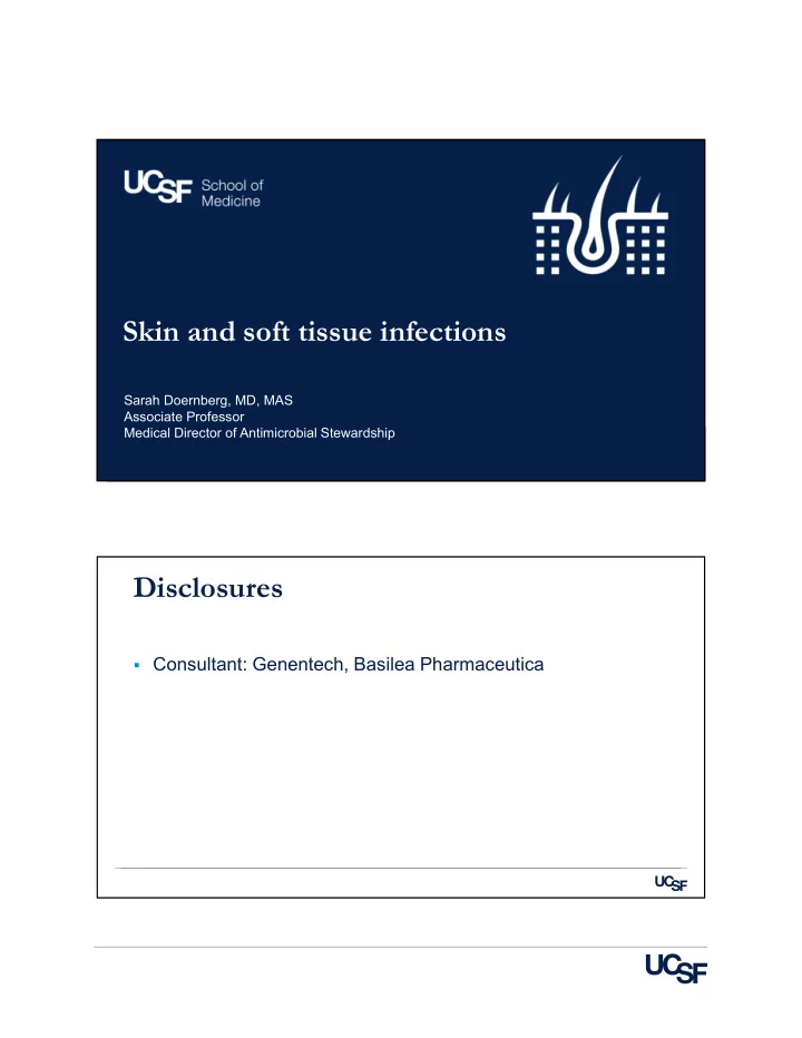 skin and soft tissue infections