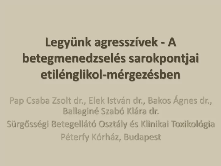betegmenedzsel s sarokpontjai