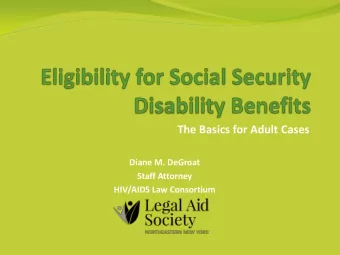 Diane M. DeGroat  Staff Attorney HIV/AIDS Law Consortium  Training Objectives  Understand the