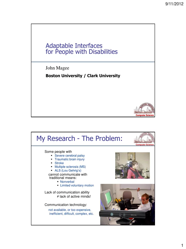 my research the problem