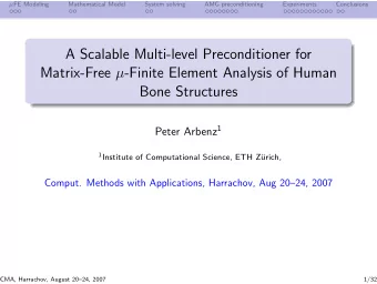 A Scalable Multi-level Preconditioner for Matrix-Free  -Finite Element Analysis of Human  Bone