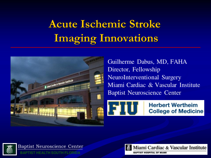 acute ischemic stroke imaging innovations