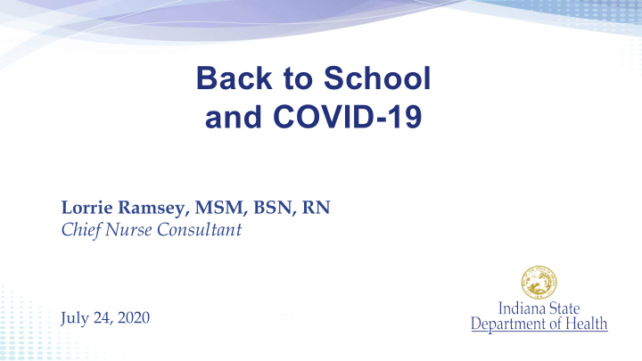 back to school and covid 19