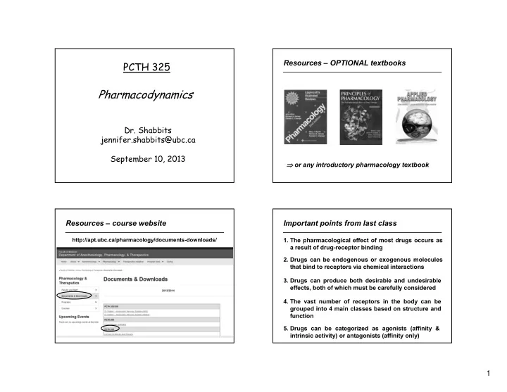 pharmacodynamics