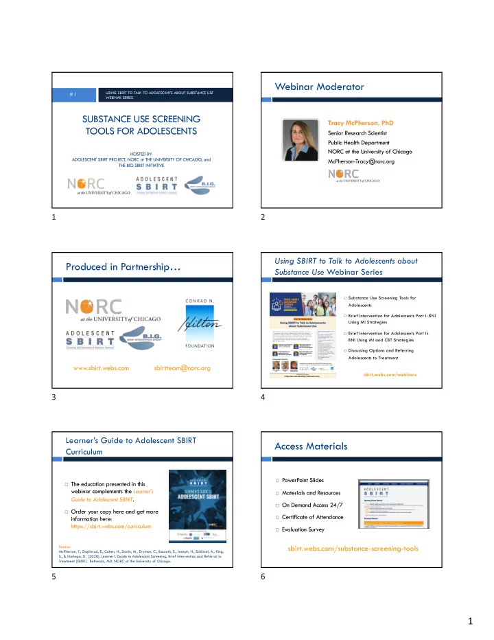 webinar moderator