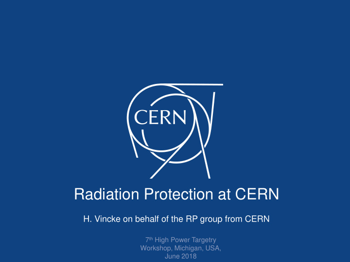 radiation protection at cern