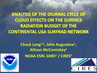 ANALYSIS OF THE DIURNAL CYCLE OF  CLOUD EFFECTS ON THE SURFACE  RADIATION BUDGET OF THE