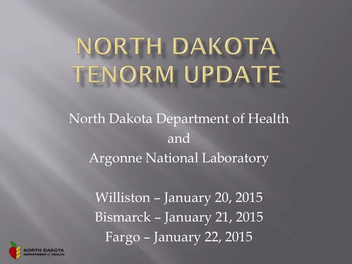 north dakota department of health