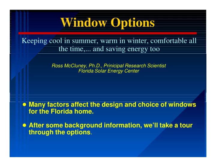 window options